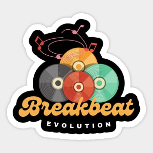 BREAKBEAT - Evolution (gold) Sticker